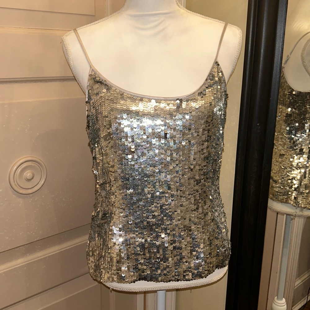 VINTAGE 70s sequin tank NWTs fits Sz  4 to 6